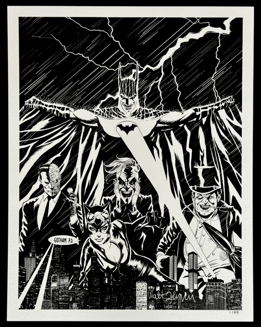 Batman Screenprint Poster by Walter Flanagan Tell 'em Steve-Dave