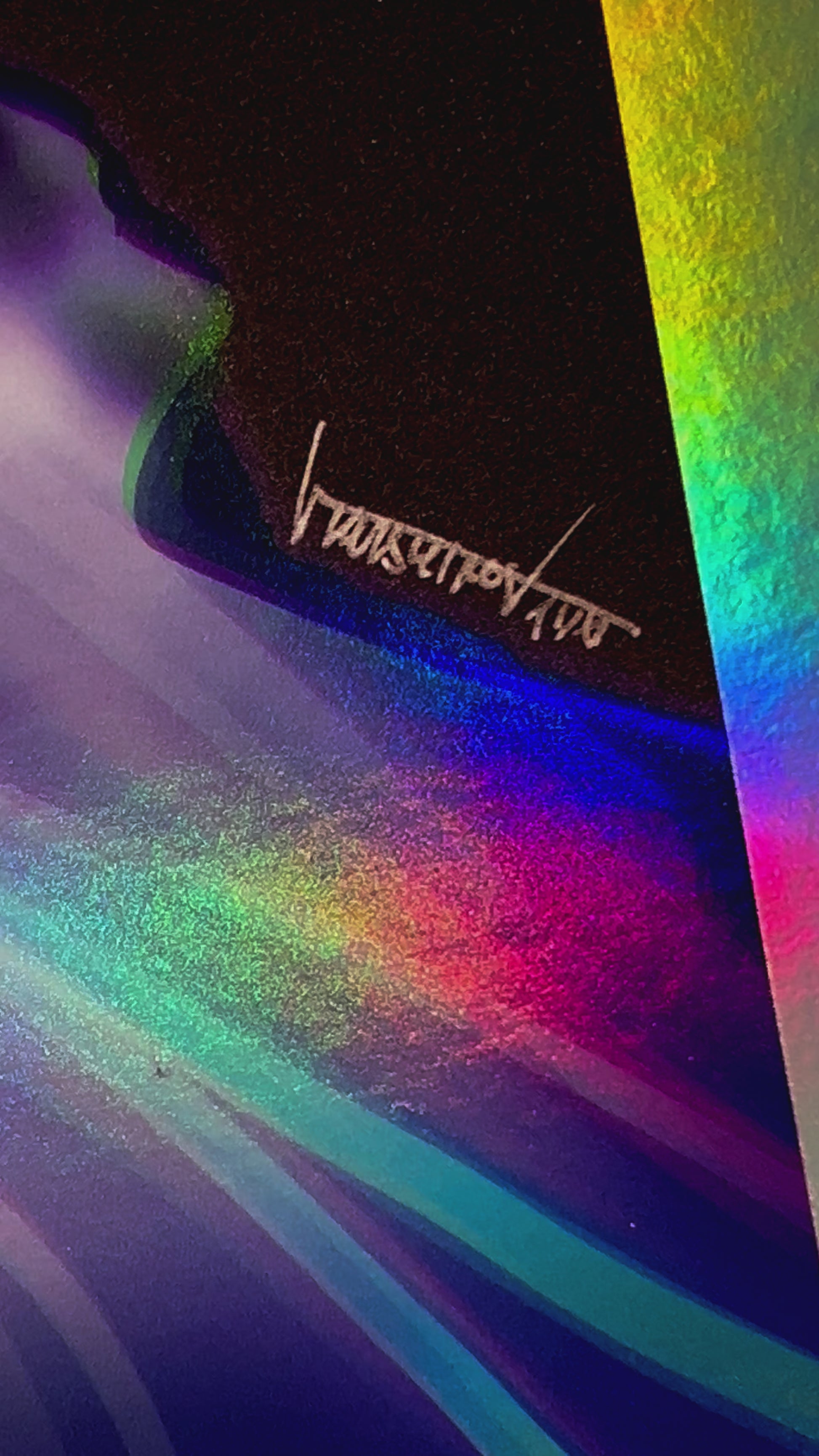 video showing off the holofoil effects of Ilya Kuvshinov's Pearl art print. Published by Plush Art Club