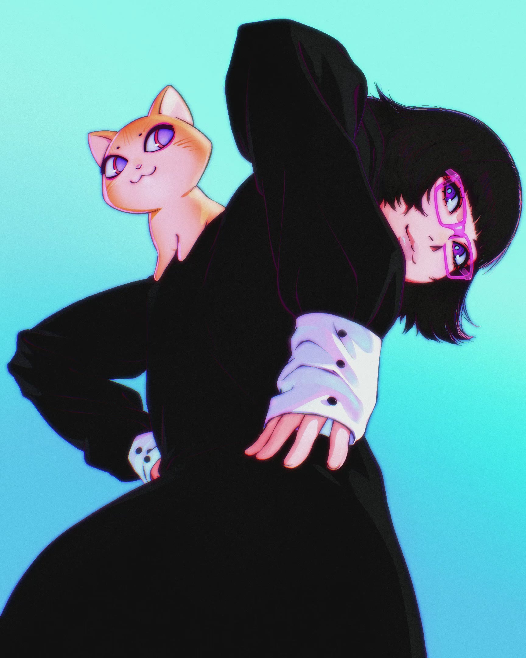 A video of Ilya Kuvshinov's drawing process of his Potato and Lisa art piece.