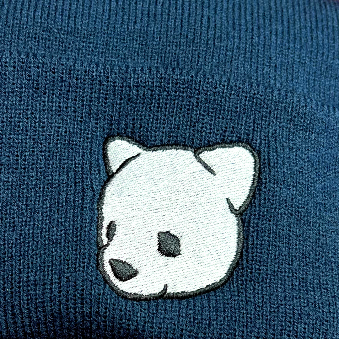 02.027 Luke Chueh Bear Head Beanie - Navy