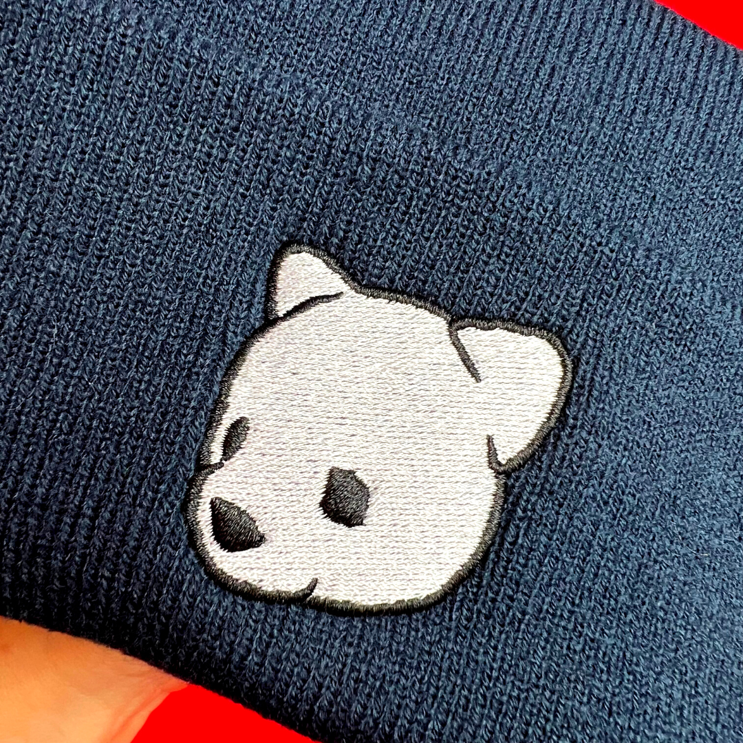 02.027 Luke Chueh Bear Head Beanie - Navy