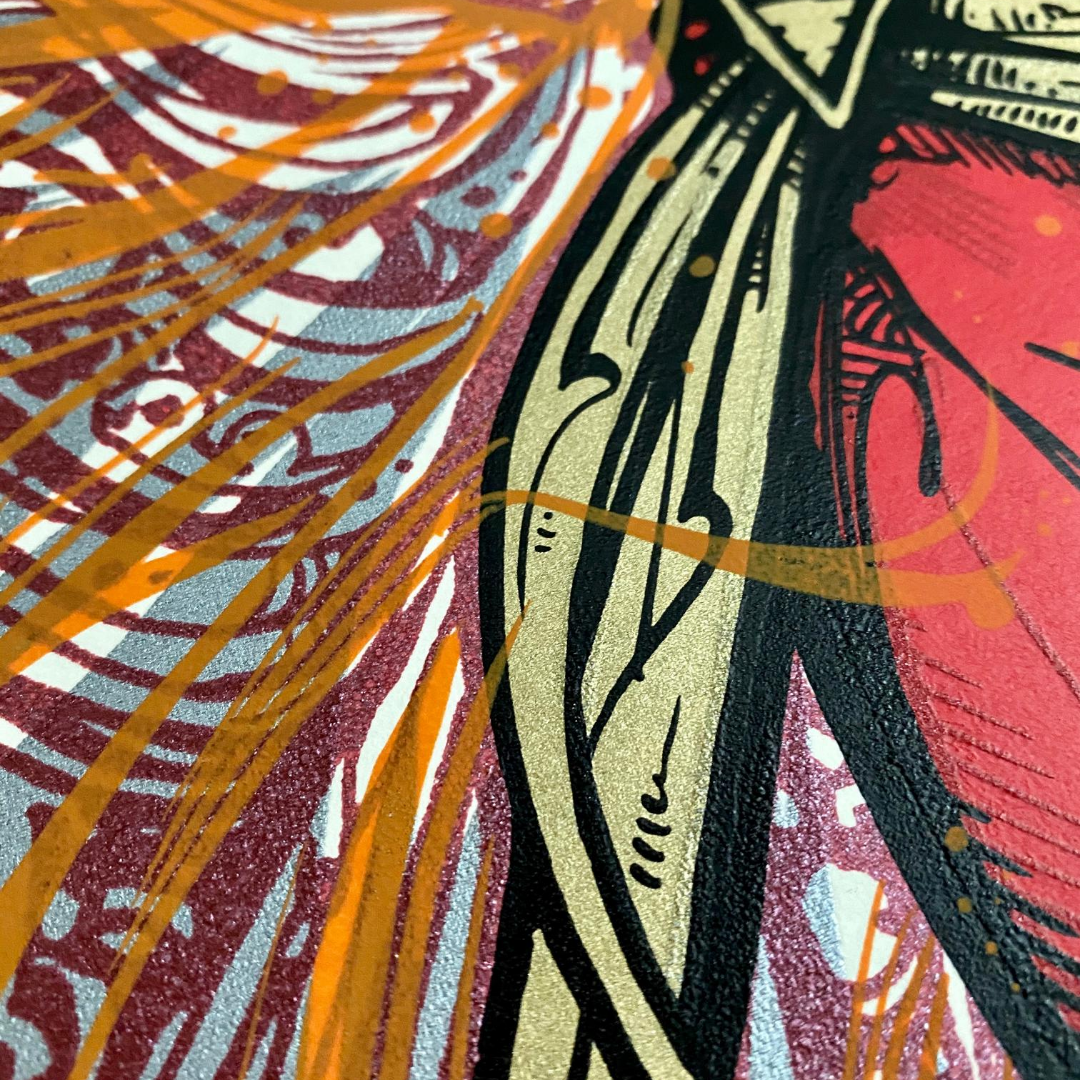 Details for Marvel's Dark Phoenix by Malleus. Limited-edition screenprint poster.