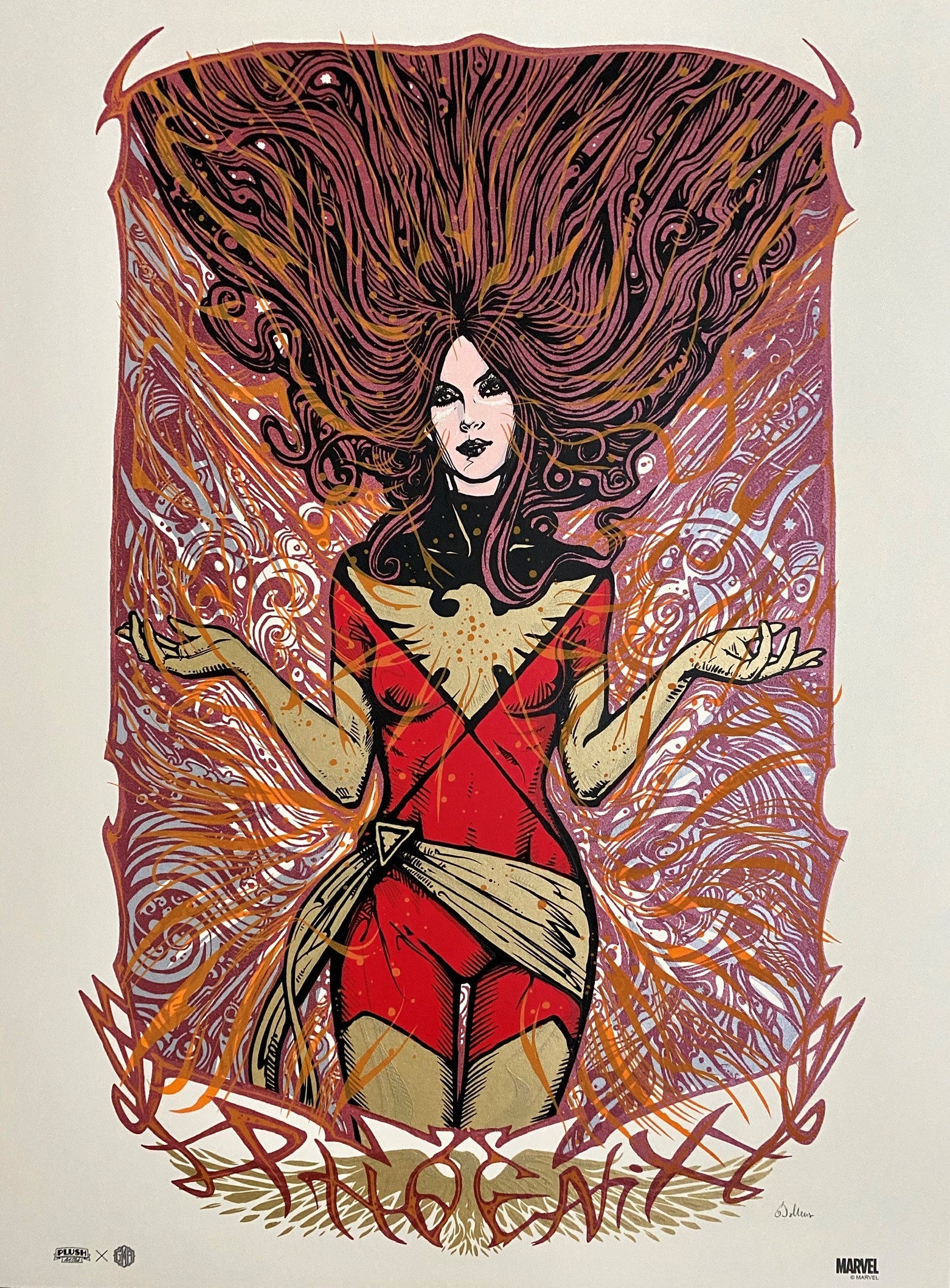 Marvel's Dark Phoenix by Malleus. Limited-edition screenprint poster.
