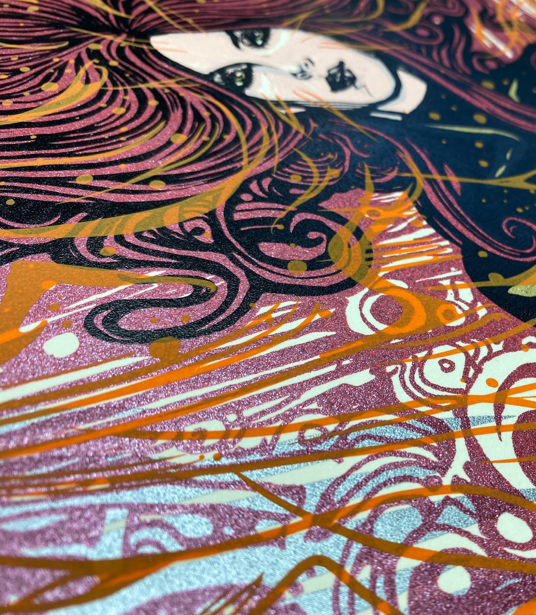 Details for Marvel's Dark Phoenix by Malleus. Limited-edition screenprint poster.
