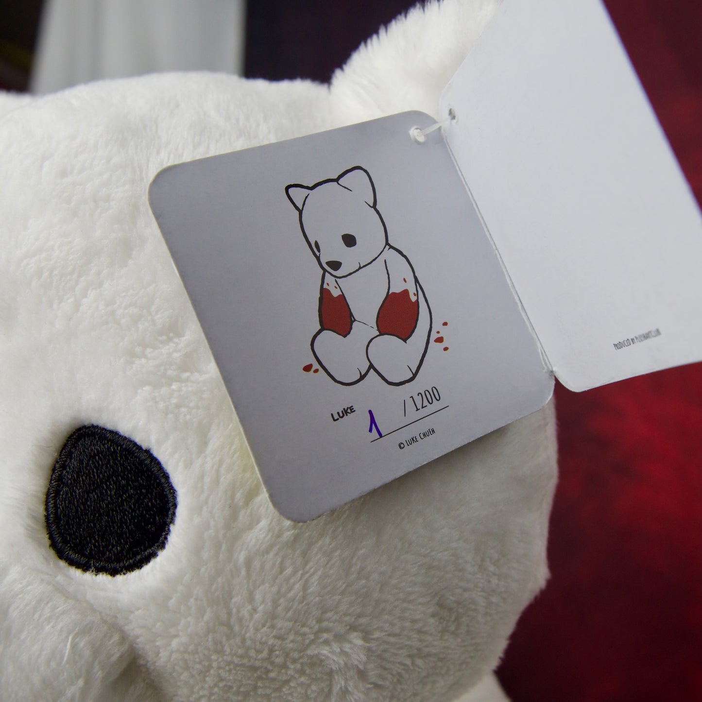 Luke Chueh Bear Plush limited-edition doll bloody paws