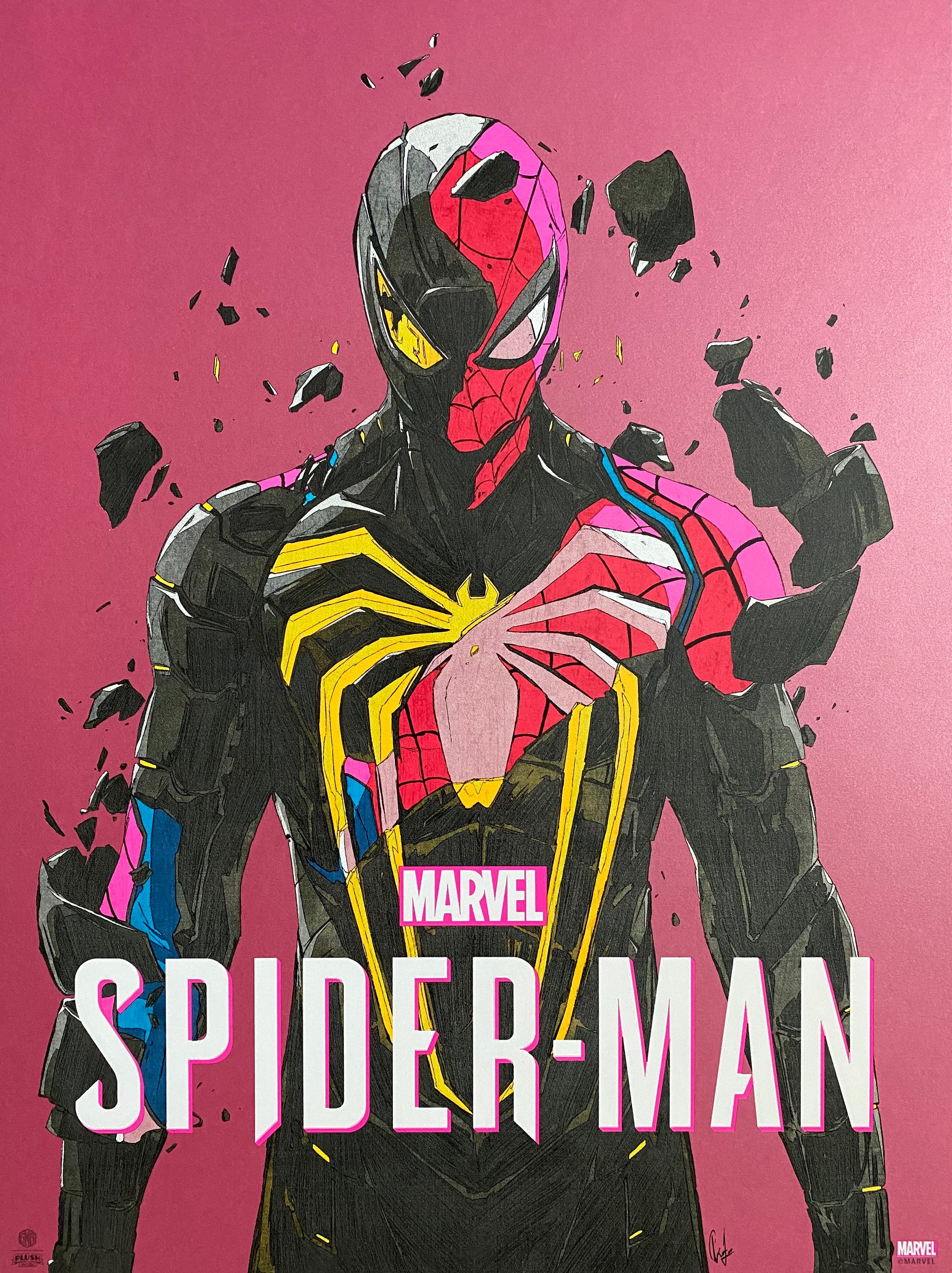 Marvel's Spider-Man (Playstation 4 Videogame) by Chun Lo. Limited-edition screenprint poster. Officially licensed by Marvel.