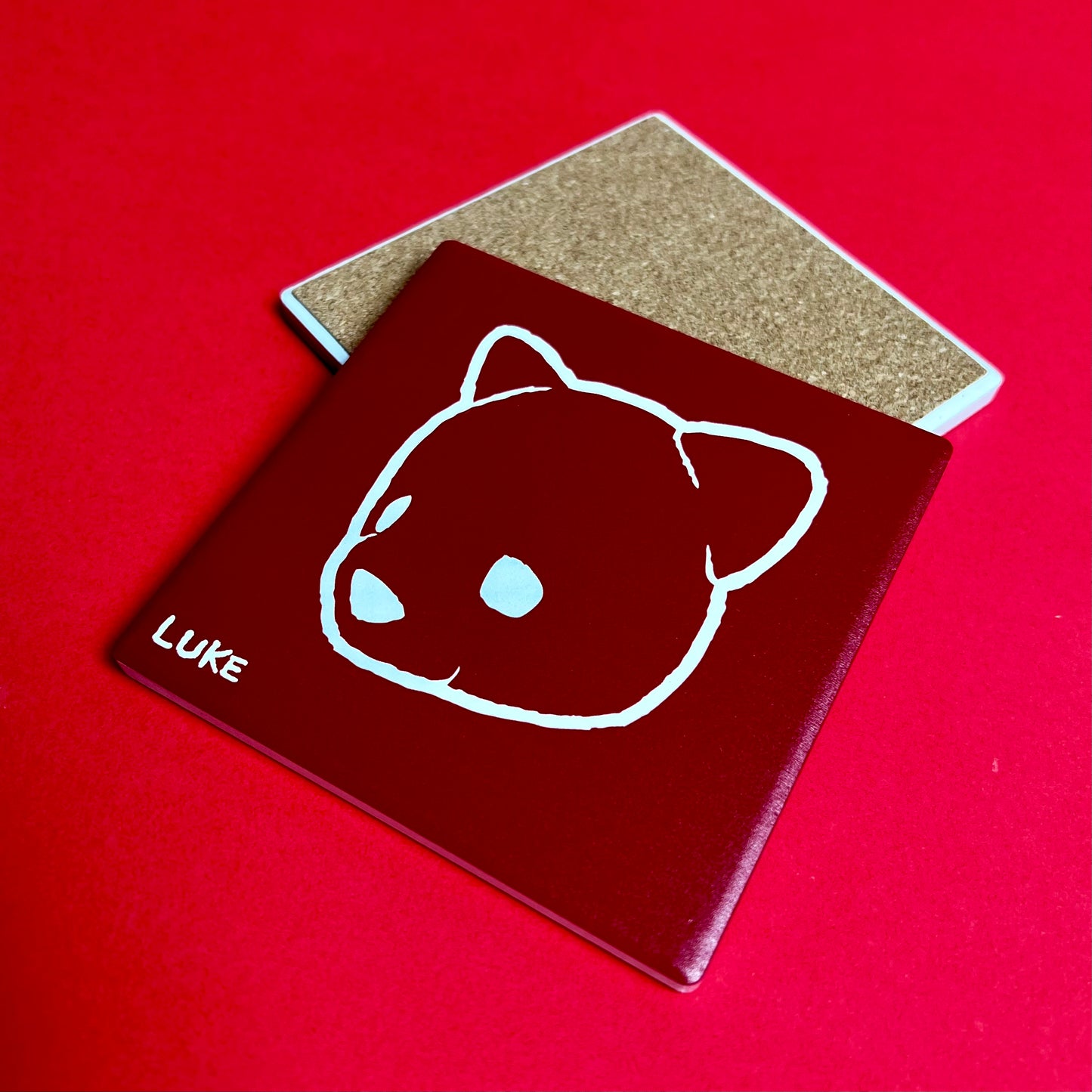 02.020: Bear Logo Ceramic Coaster - "Bloody Edition" by Luke Chueh