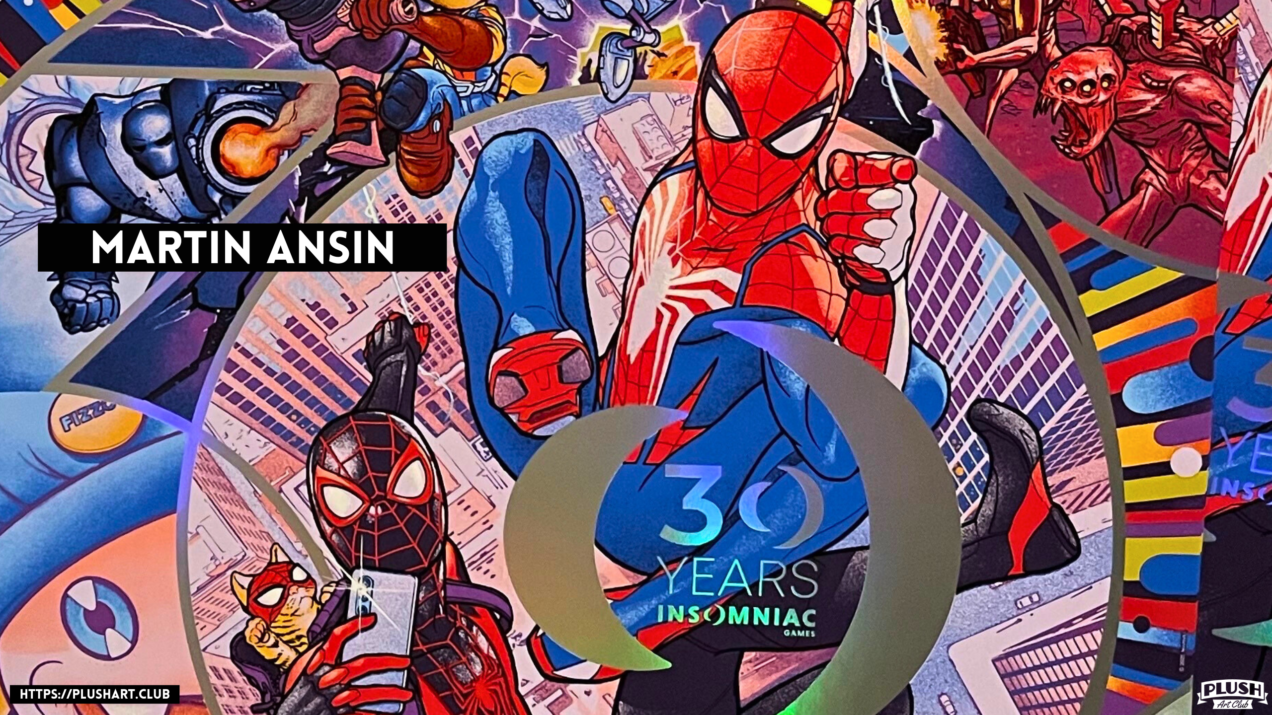 Insomniac Games 30th Anniversary header image by Martin Ansin