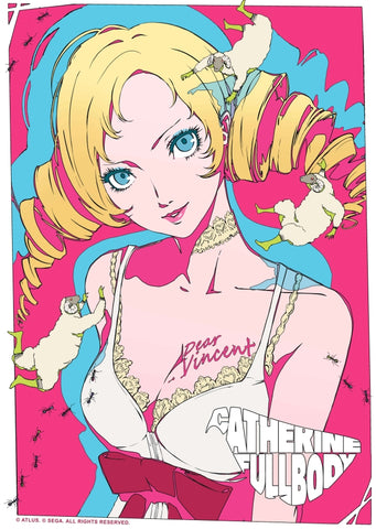 Catherine: Full Body by Shigenori Soejima. Limited-edition screenprint poster. Officially licensed by Atlus and Sega.