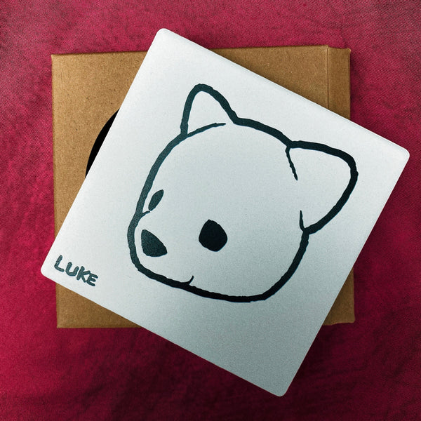 Ceramic coaster featuring Luke Chueh's bear head. Limited-edition of 100 published by Plush Art Club.