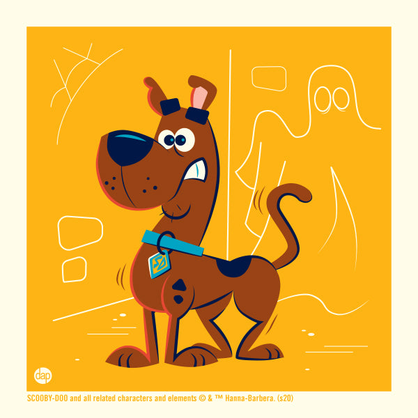 Scooby-Doo from Hanna-Barbera's Scooby-Doo series. Officially licensed art print by Dave Perillo for Plush Art Club.